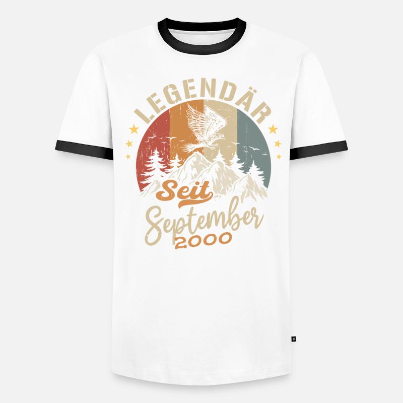 September 2000 - September 2000 Jahrestag 2000 Männer Kontrast-T-Shirt