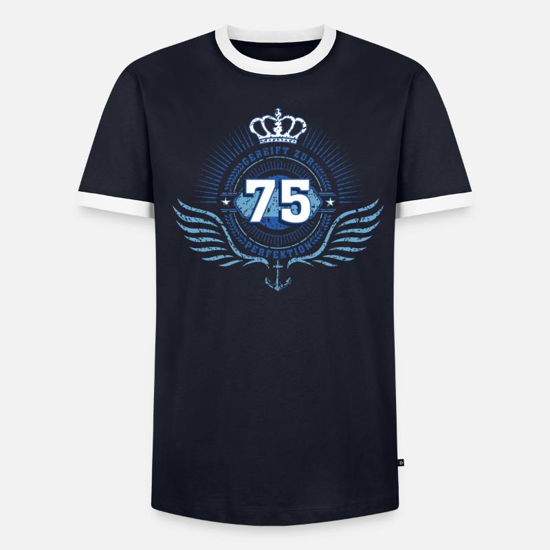 Jubiläum Geburtstag 75 Männer Kontrast-T-Shirt
