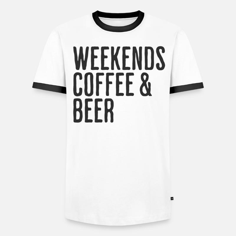 Kaffee- und Bierwochenenden Comedy-Wochenende Männer Kontrast-T-Shirt