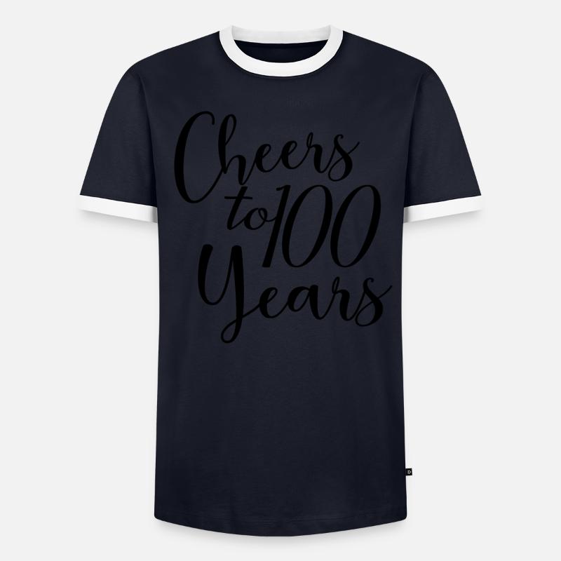 Vive le 100e anniversaire de 100 ans T-shirt contrasté Homme