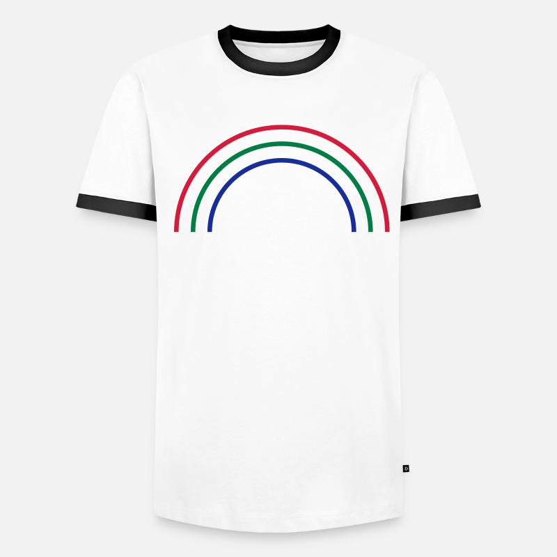 rainbow T-shirt contrasté Homme