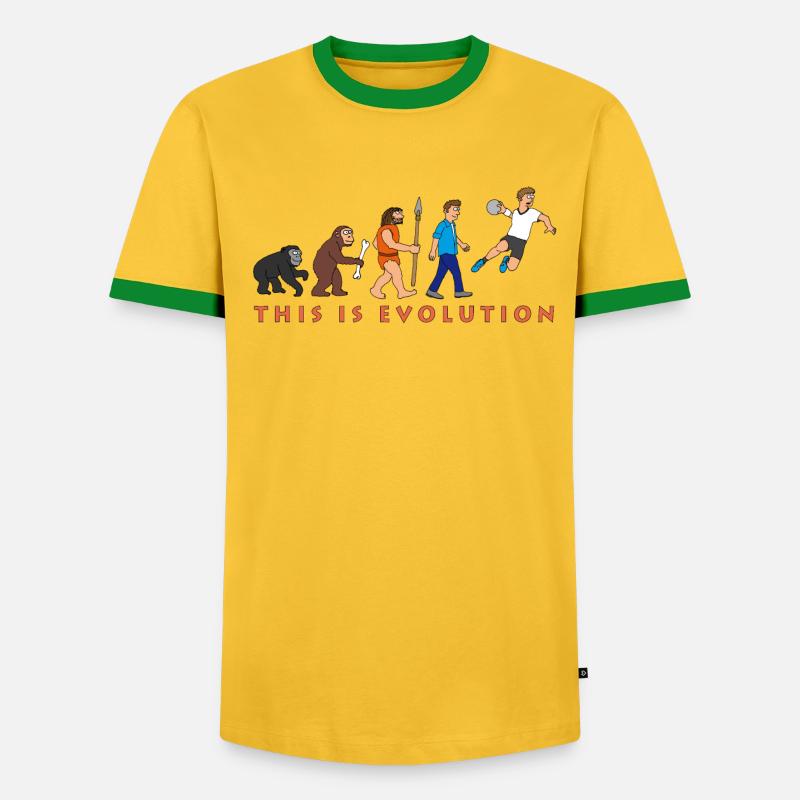 evolution_handball_comic_122012_c - Männer Kontrast-T-Shirt - undefined