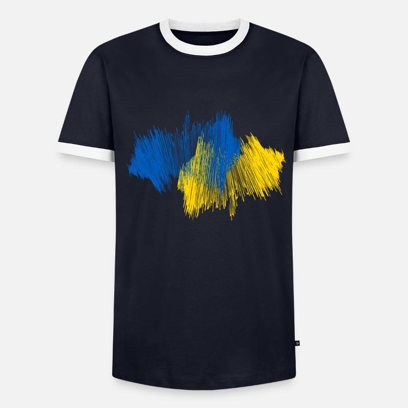 Ukraine Map Men's Ringer Shirt
