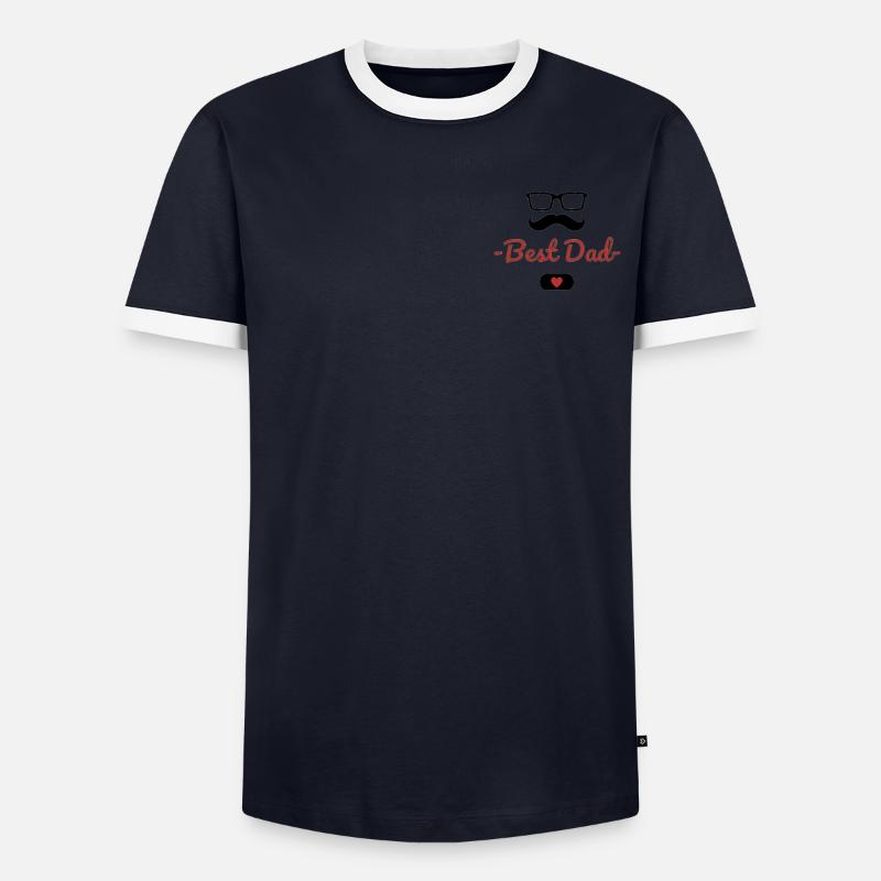Bester Papa Männer Kontrast-T-Shirt