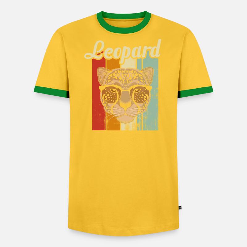 Leopard - Männer Kontrast-T-Shirt - undefined