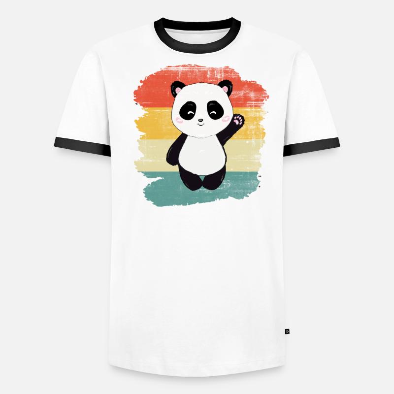 Panda T-shirt contrasté Homme