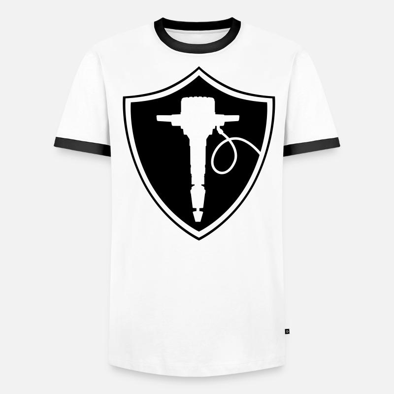 presslufthammer_schild Männer Kontrast-T-Shirt