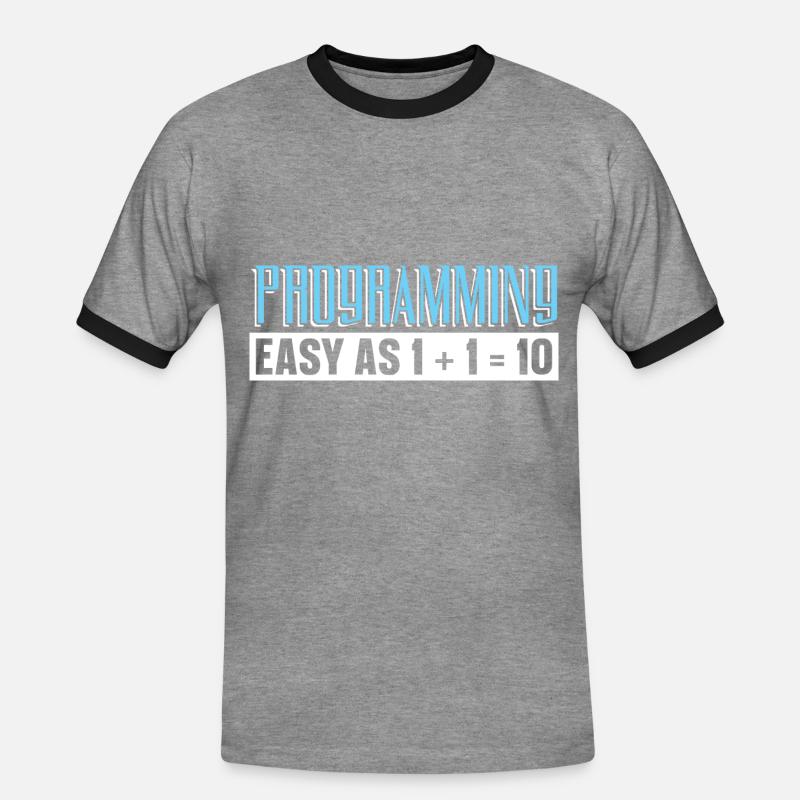 Programmierer Coder Software Entwickler - Männer Kontrast-T-Shirt - Grau meliert/Schwarz