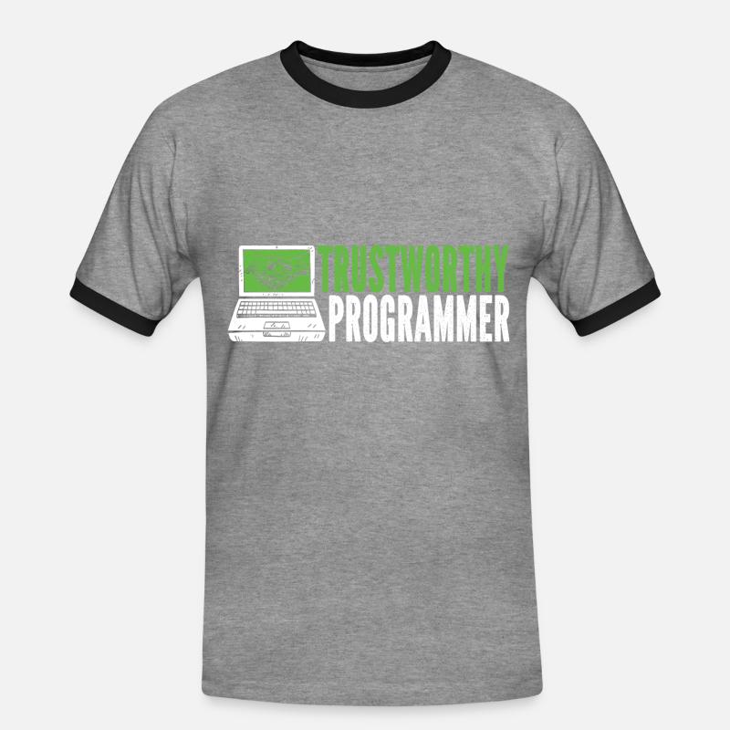 Programmierer Coder Software Entwickler - Männer Kontrast-T-Shirt - Grau meliert/Schwarz