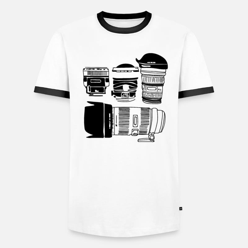 Objectif de la caméra T-shirt contrasté Homme