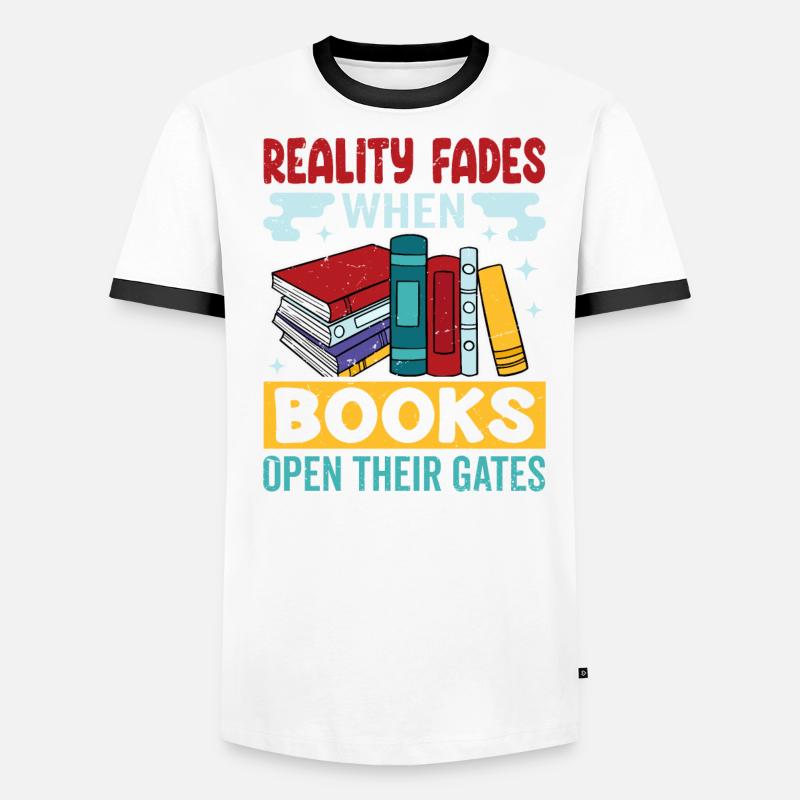 Bookworm Saying - Passionate Book Reader Men's Ringer Shirt