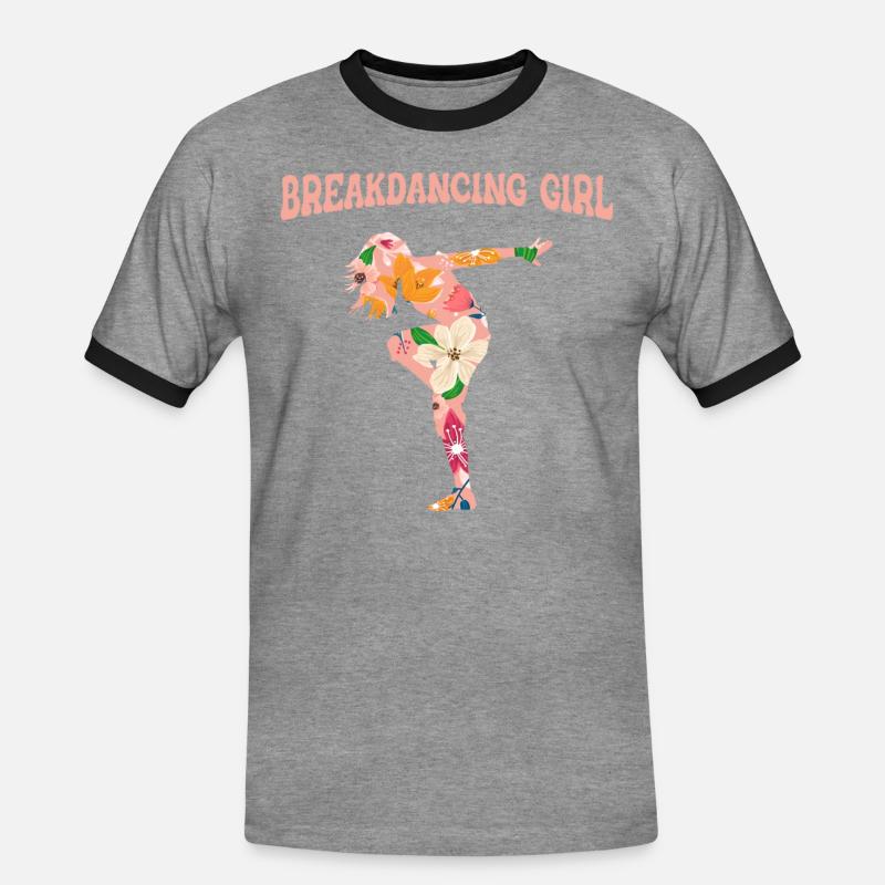 Breakdance Breakdancer Breakdancing - Men's Ringer Shirt - heather grey/black
