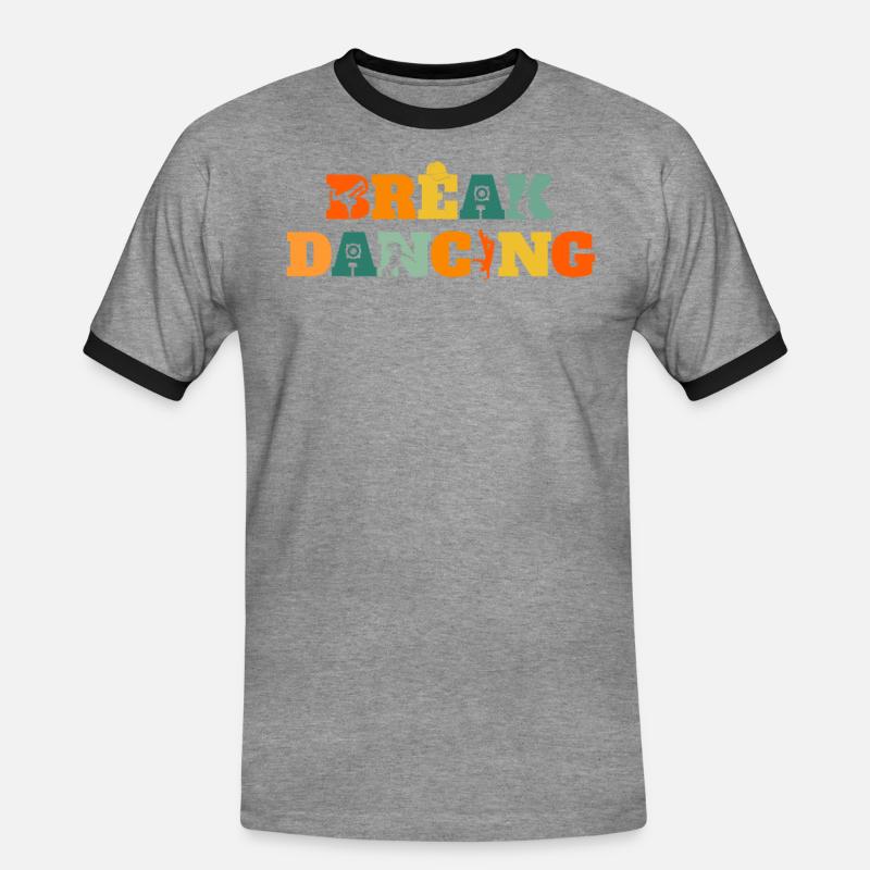 Breakdance Breakdancer Breakdancing - Männer Kontrast-T-Shirt - Grau meliert/Schwarz