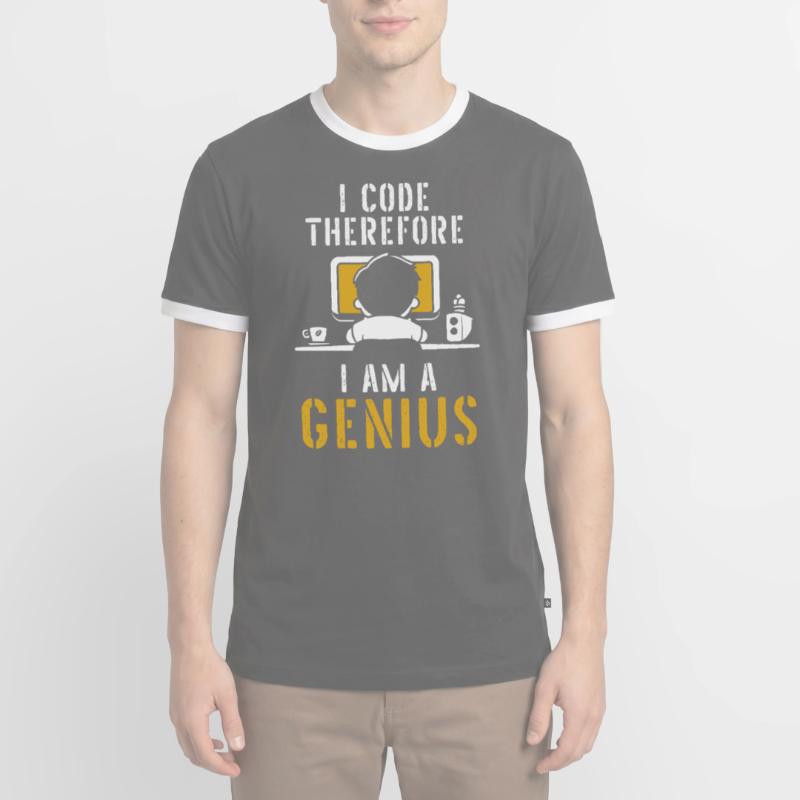 Programmierer Coder Software Entwickler Männer Kontrast-T-Shirt