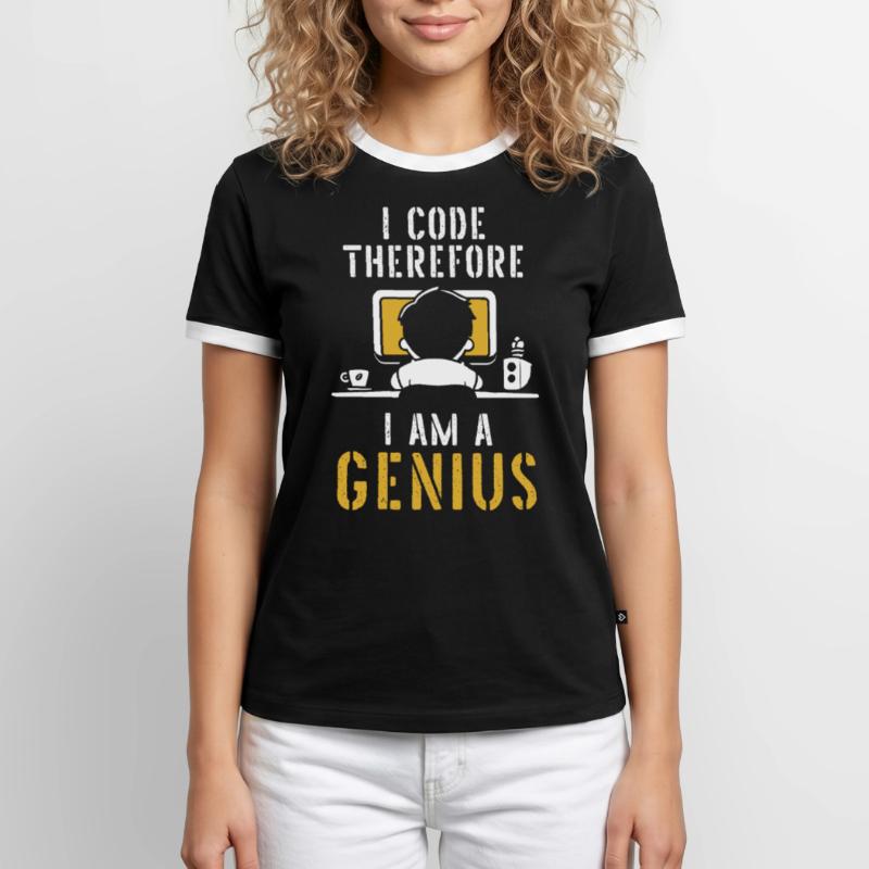 Programmierer Coder Software Entwickler Männer Kontrast-T-Shirt