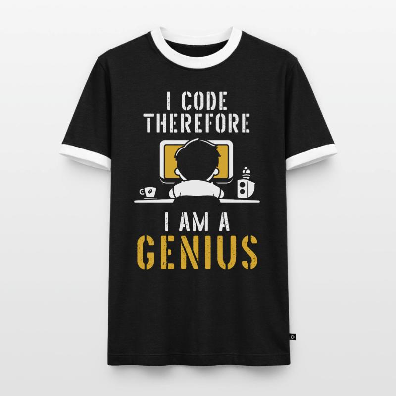 Programmierer Coder Software Entwickler Männer Kontrast-T-Shirt