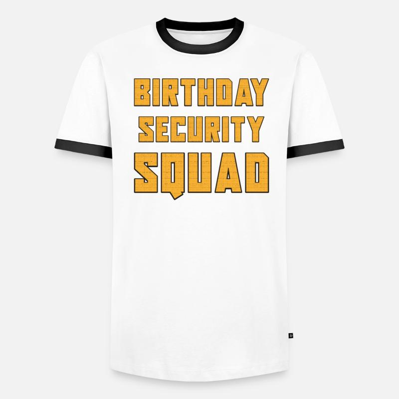 Security Wachmann Sicherheitsdienst Männer Kontrast-T-Shirt