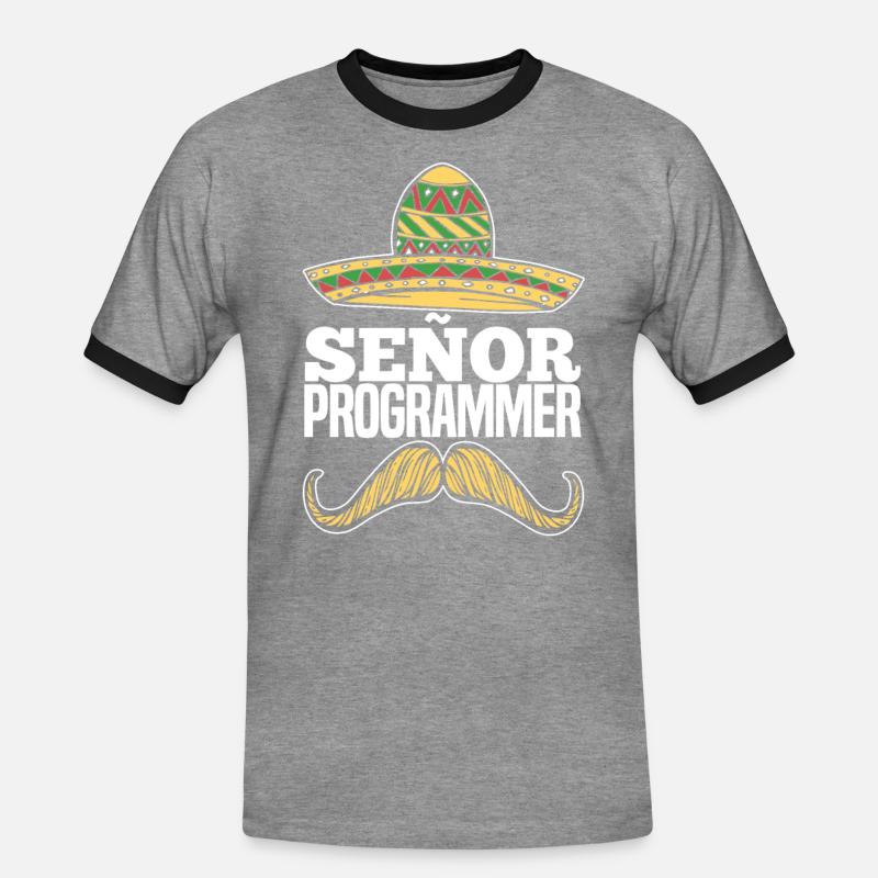 Programmierer Coder Software Entwickler - Männer Kontrast-T-Shirt - Grau meliert/Schwarz