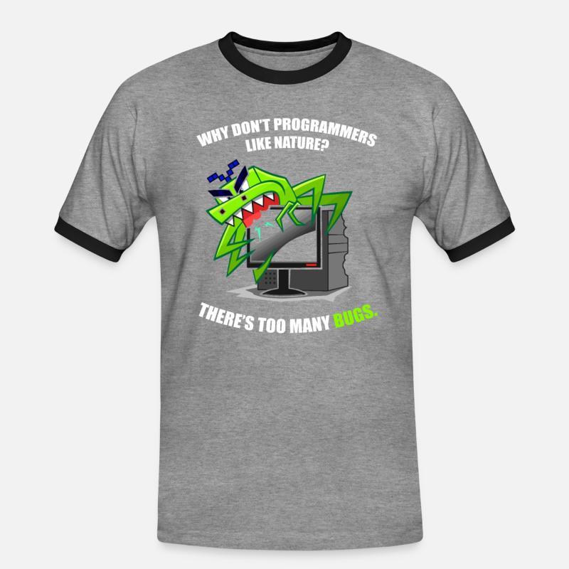 Programmierer Coder Software Entwickler - Männer Kontrast-T-Shirt - Grau meliert/Schwarz