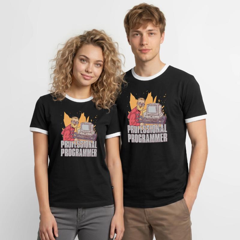 Programmierer Coder Software Entwickler Männer Kontrast-T-Shirt