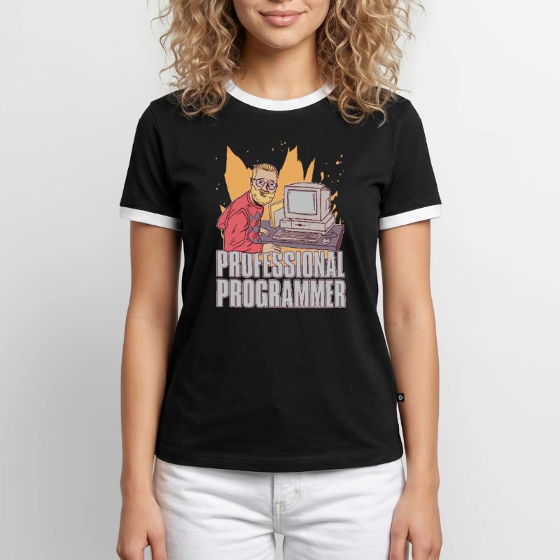 Programmierer Coder Software Entwickler Männer Kontrast-T-Shirt