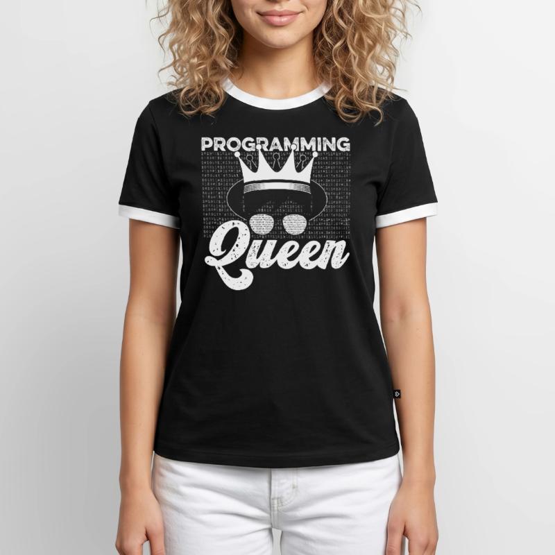 Programmierer Coder Software Entwickler Männer Kontrast-T-Shirt