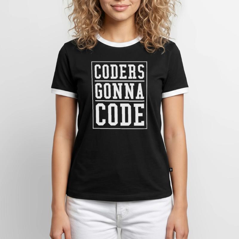 Programmierer Coder Software Entwickler Männer Kontrast-T-Shirt