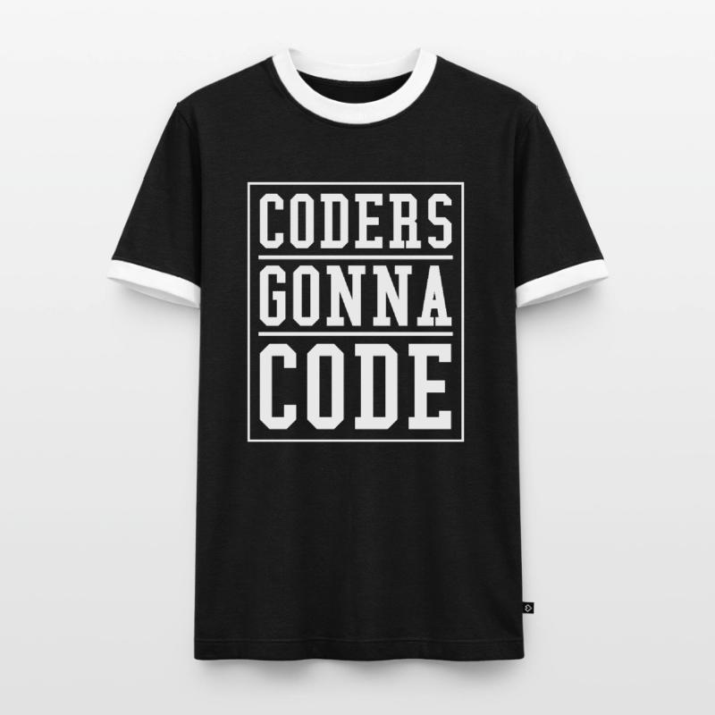 Programmierer Coder Software Entwickler Männer Kontrast-T-Shirt