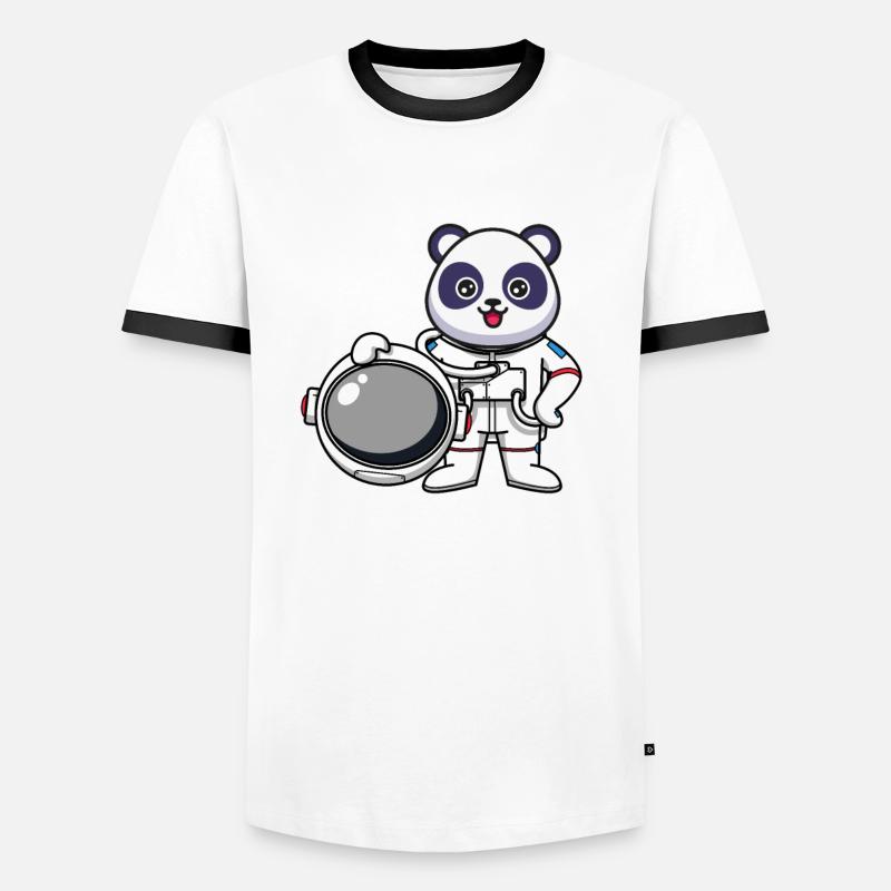 Panda géant Panda Ours Astronaute T-shirt contrasté Homme