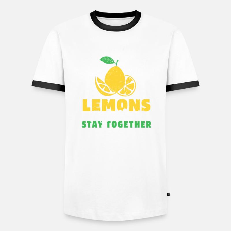 Paire de citrons T-shirt contrasté Homme
