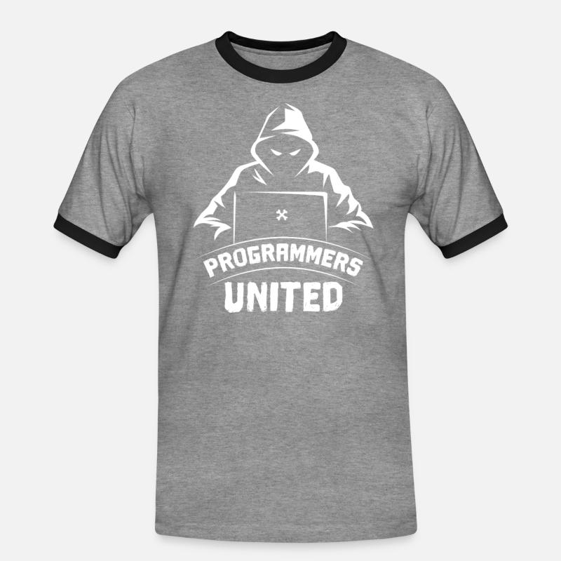 Developer Coder Programmer - Men's Ringer Shirt - heather grey/black