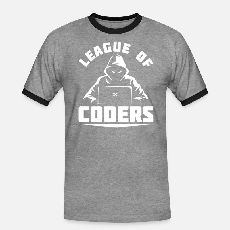 Developer Coder Programmer - Men's Ringer Shirt - heather grey/black