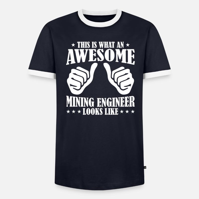 Engineer Komisch Mining Engineer - Men's Ringer Shirt - undefined