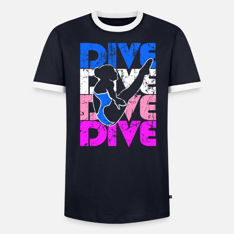 Plongeuses plongeuses filles T-shirt contrasté Homme