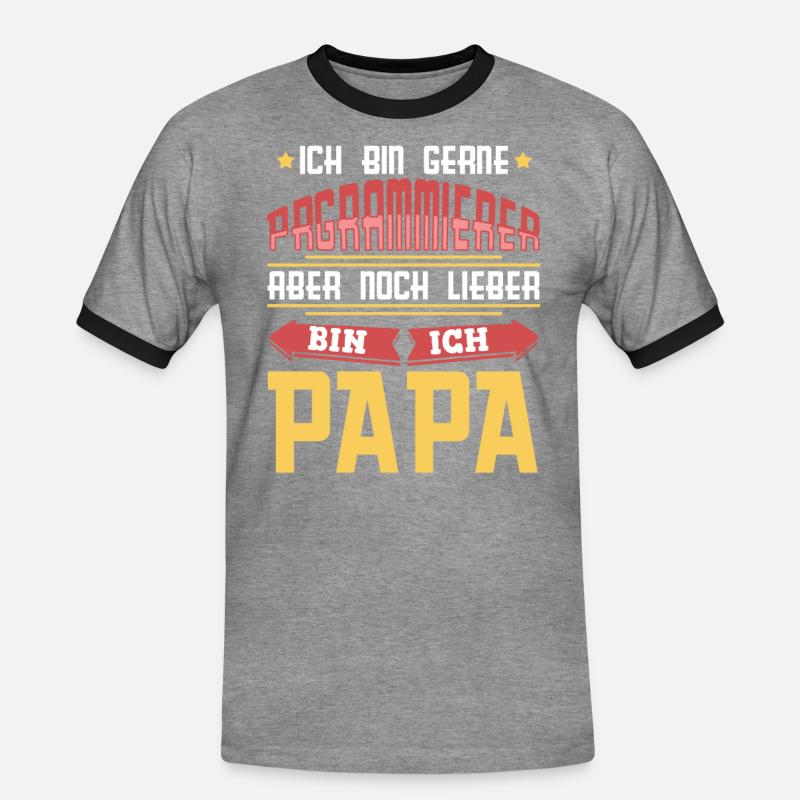 Entwickler Coder Programmierer - Männer Kontrast-T-Shirt - Grau meliert/Schwarz