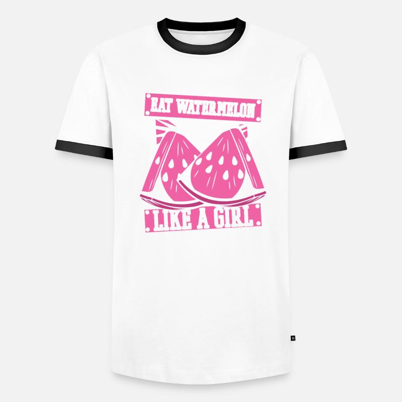 Fille de pastèque T-shirt contrasté Homme