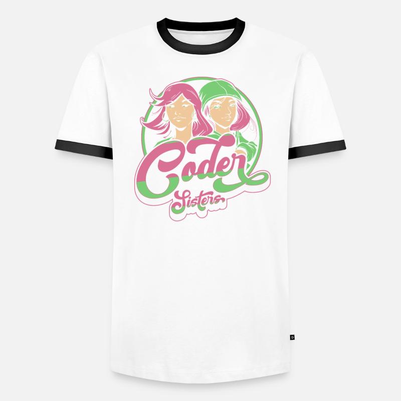 Entwickler Coder Programmierer Schwester Männer Kontrast-T-Shirt