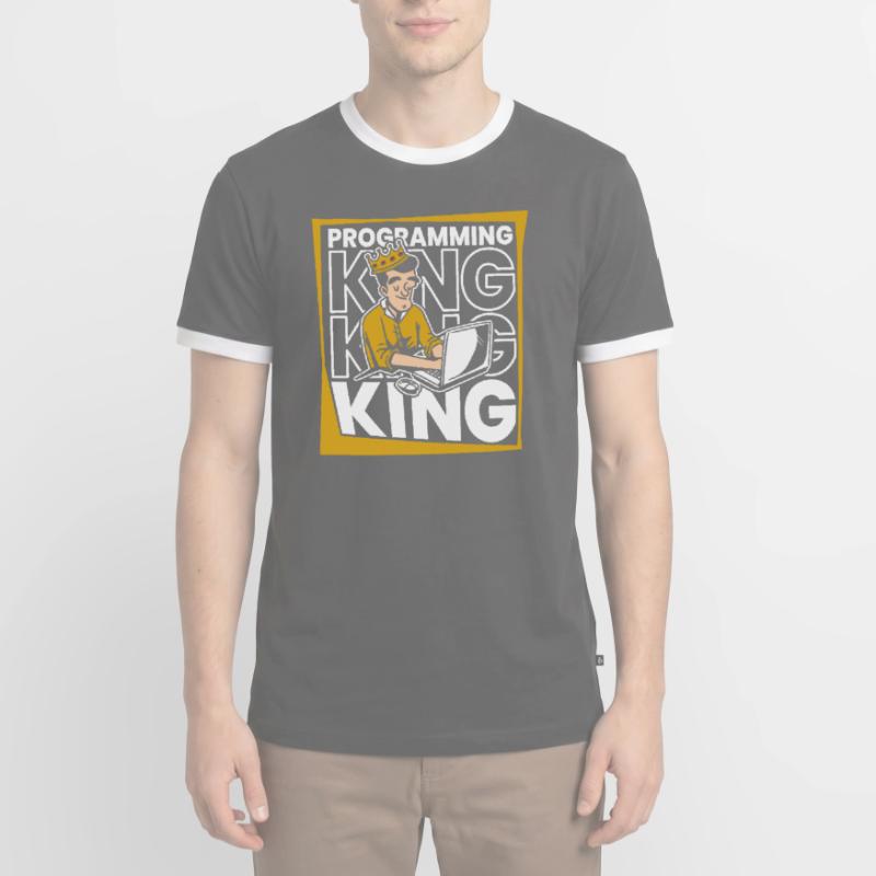 Développeur Coder Programmeur King T-shirt contrasté Homme