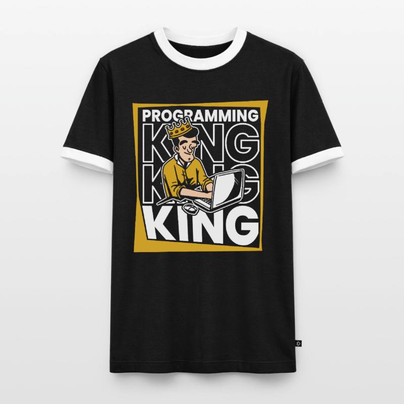 Développeur Coder Programmeur King T-shirt contrasté Homme
