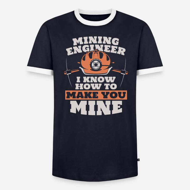 Engineer Safety helmet Mining engineer - Men's Ringer Shirt - undefined