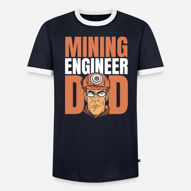 Engineer Dad Mining Engineer - Men's Ringer Shirt - undefined