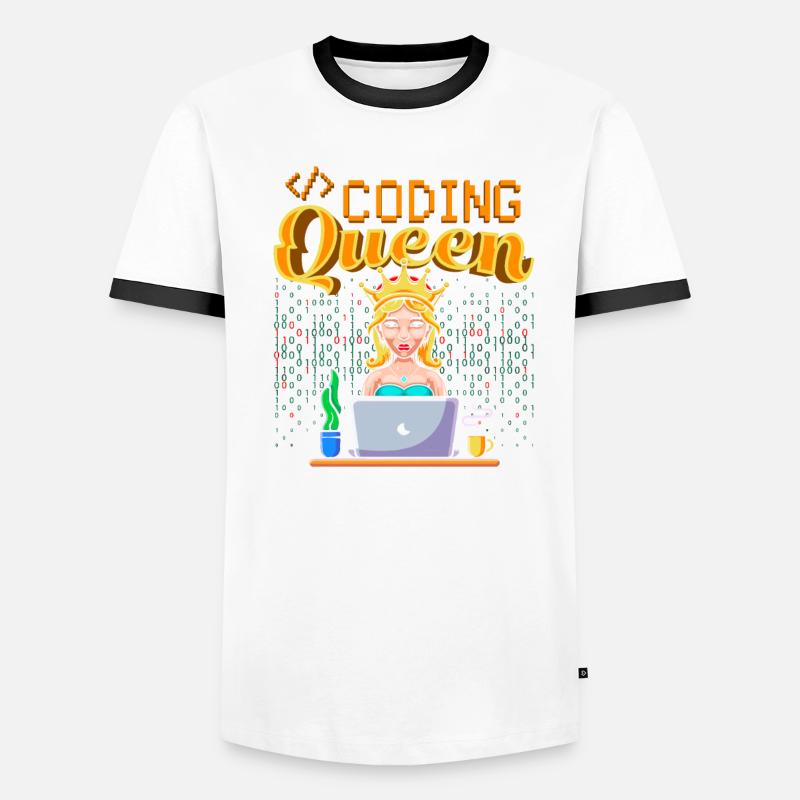 Developer Coder Programmer Queen Men's Ringer Shirt
