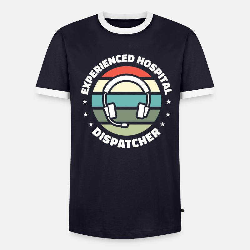 Centre d’opérations du centre de contrôle des appels d’urgence T-shirt contrasté Homme