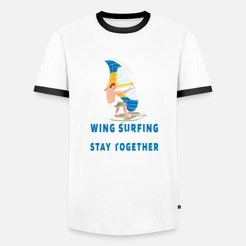 Wing Surf Wing Foil Pair Men's Ringer Shirt