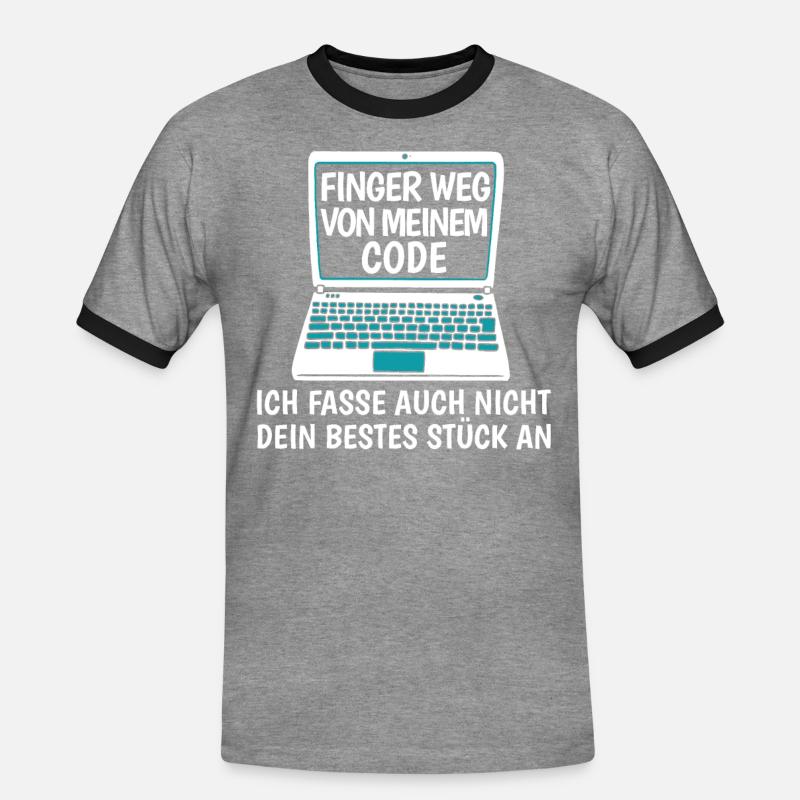 Entwickler Coder Programmierer Lustig - Männer Kontrast-T-Shirt - Grau meliert/Schwarz