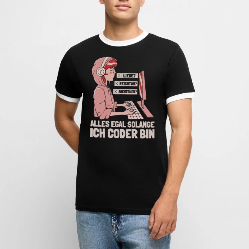 Entwickler Coder Programmierer Männer Kontrast-T-Shirt