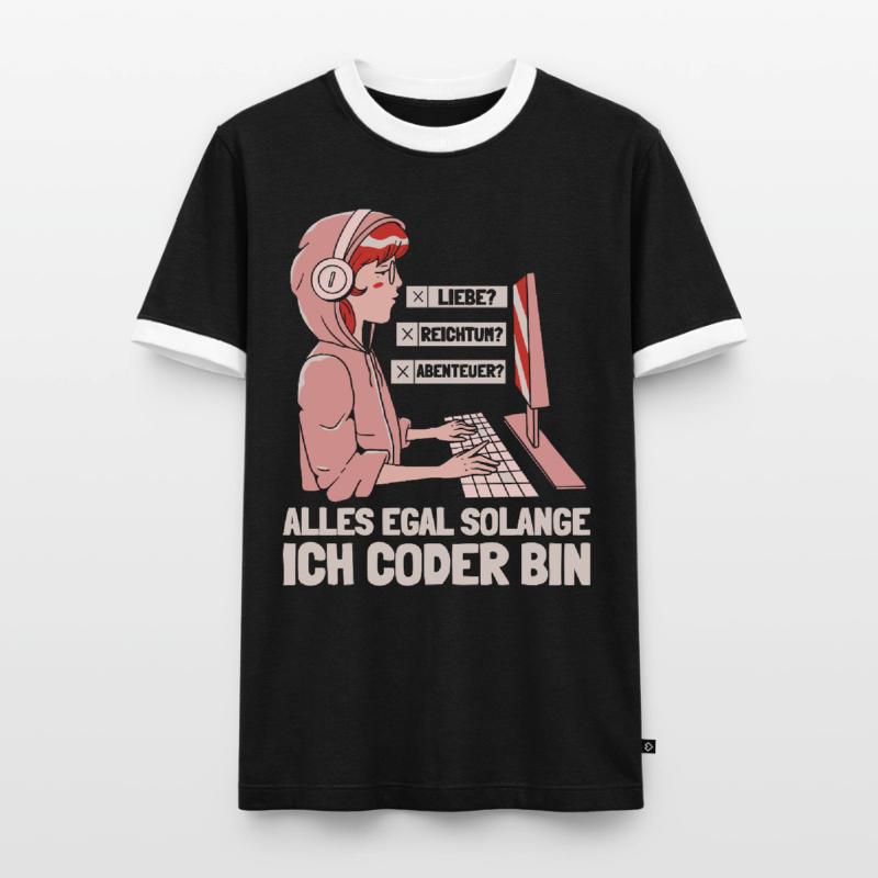 Entwickler Coder Programmierer Männer Kontrast-T-Shirt