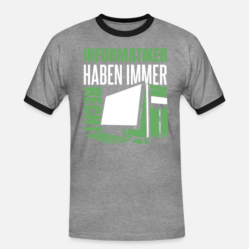 Entwickler Coder Programmierer Computer - Männer Kontrast-T-Shirt - Grau meliert/Schwarz