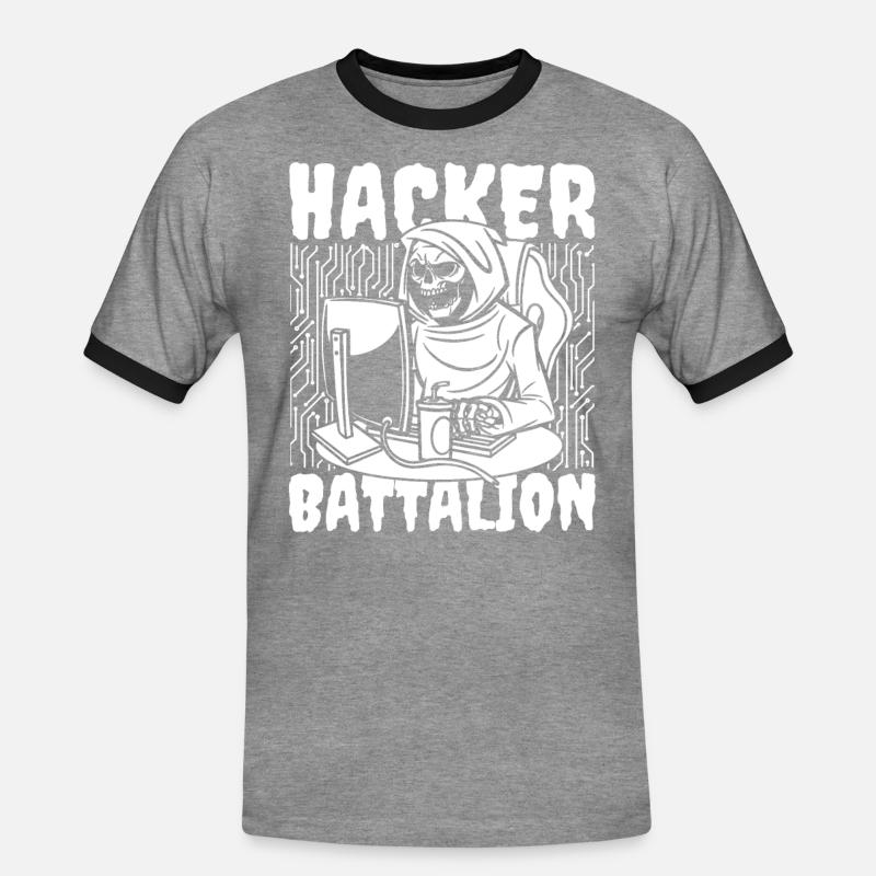 Entwickler Coder Programmierer - Männer Kontrast-T-Shirt - Grau meliert/Schwarz