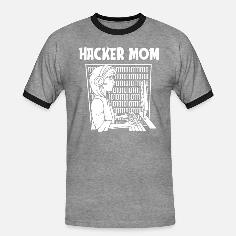 Developer Coder Programmer - Men's Ringer Shirt - heather grey/black